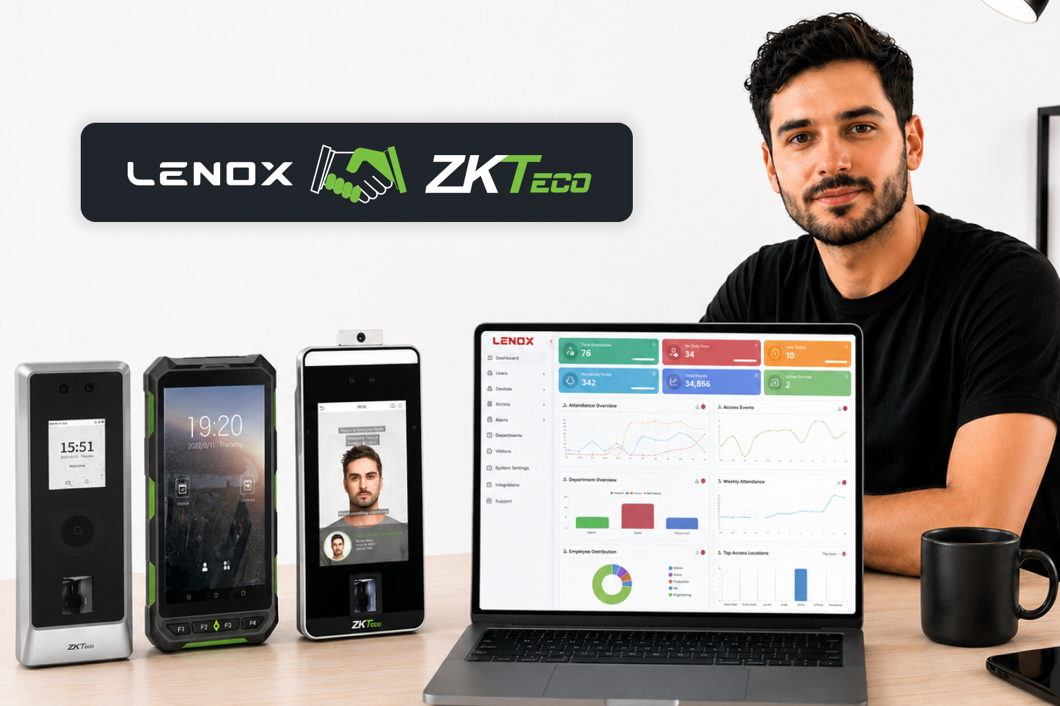 Equipos ZKTeco Argentina para control de asistencia integrados con Lenox HR